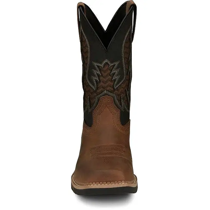 Justin Men's Bolt 11 Nano CT Western Work Boot -Brown- SE4113