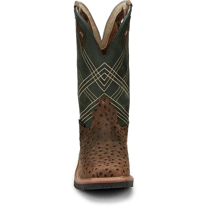 Justin Men's Dalhart 12 Nano Comp Toe Western Work Boot -Brown- SE4217