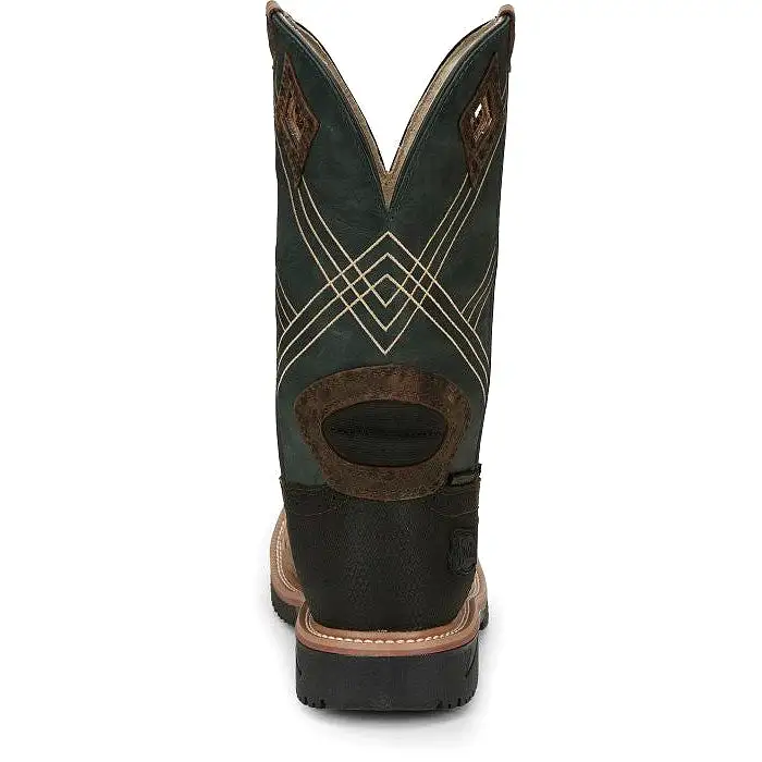 Justin Men's Dalhart 12 Nano Comp Toe Western Work Boot -Brown- SE4217