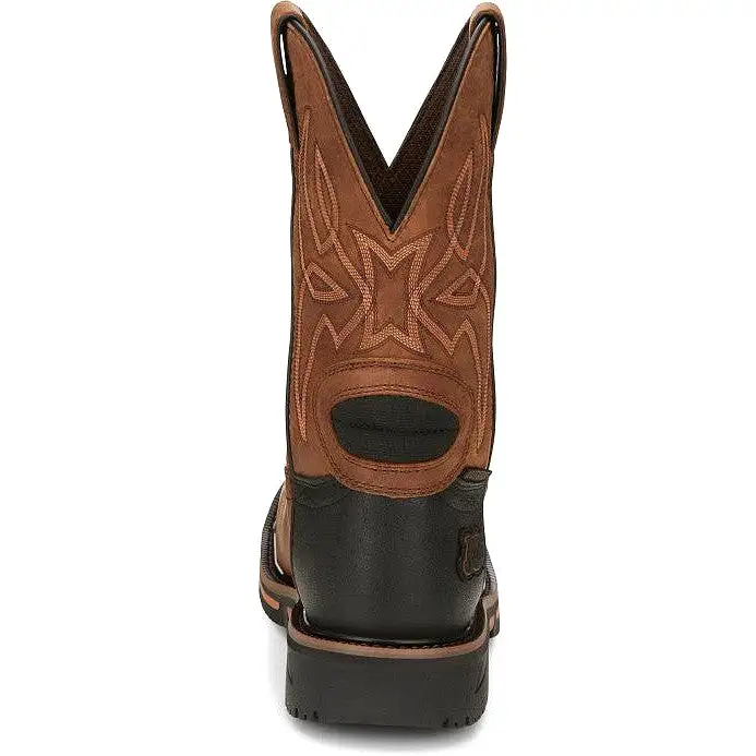 Justin Men's Dallen 11 Nano Comp Toe Western Work Boot -Brown- SE4215