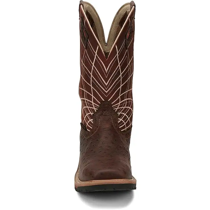 Justin Men's Derrickman 12 Comp Toe Western Work Boot -Brown- SE4835