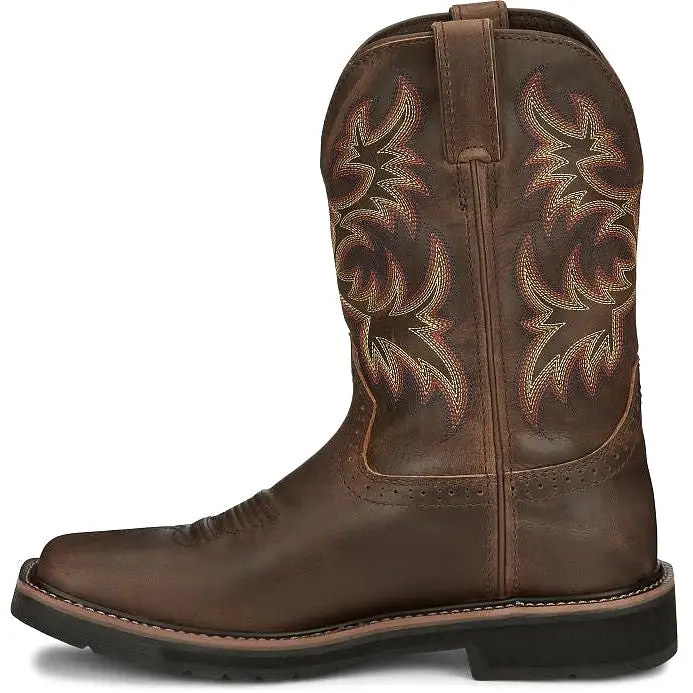 Justin Men's Driller 11 Waterproof Western Work Boot -Tan- SE4689