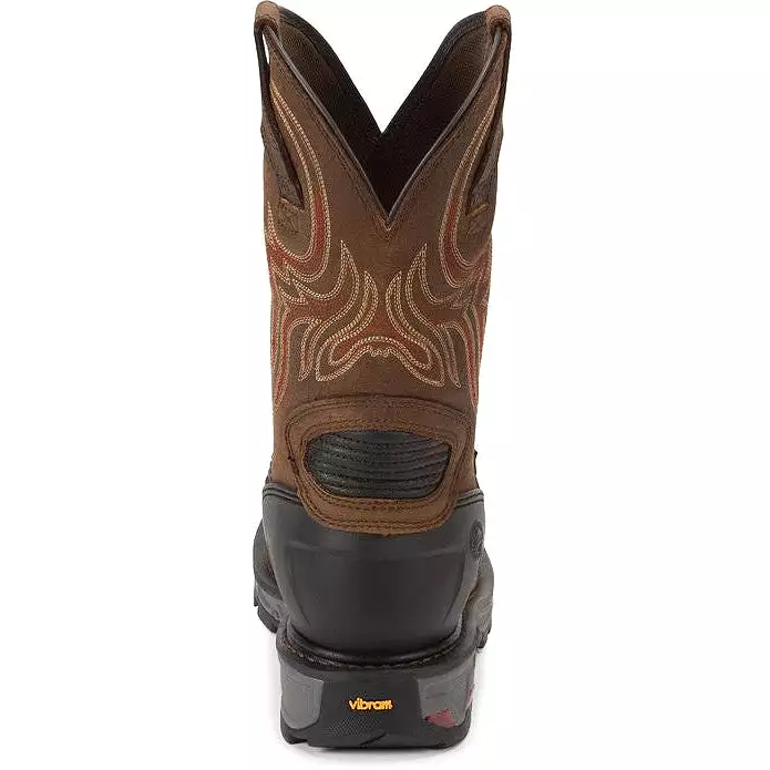 Justin Men's Driscoll 11 Steel Toe Metguard Western Work Boot -Brown- WK2112