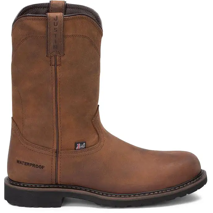 Justin Men's Drywall 10 Steel Toe WP Western Work Boot -Brown- SE4961