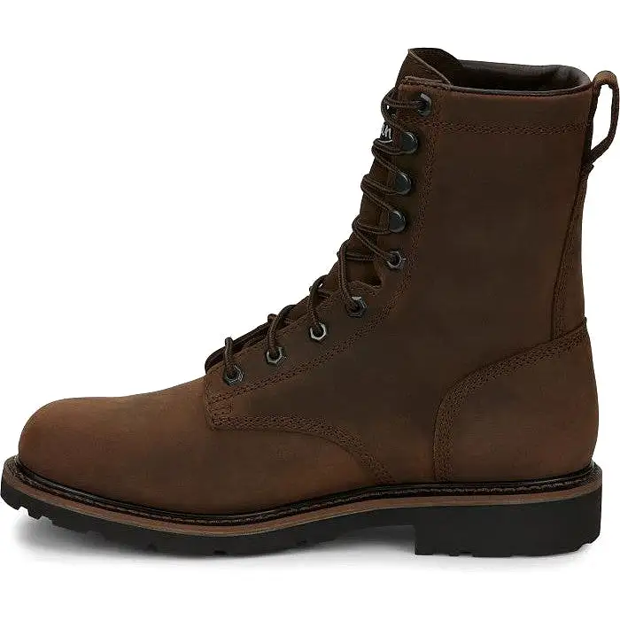 Justin Men's Drywall 8 Steel Toe WP Western Work Boot -Brown- SE961