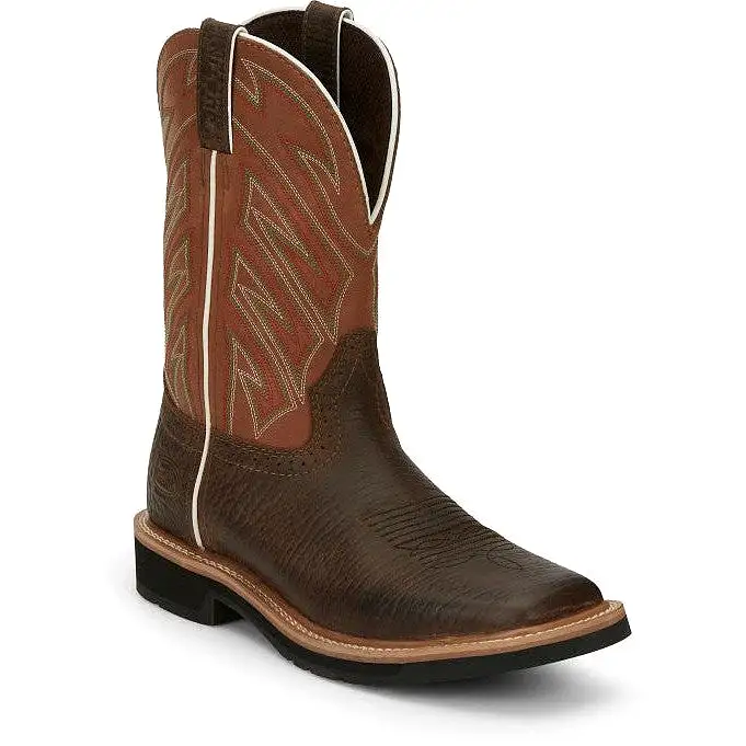 Justin Men's Electrician 11 Western Work Boot - Brown - SE4560