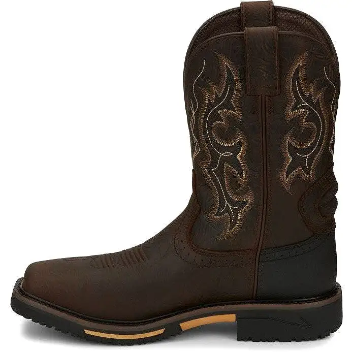 Justin Men's Joist 11 Comp Toe Western Work Boot - Brown - SE4625