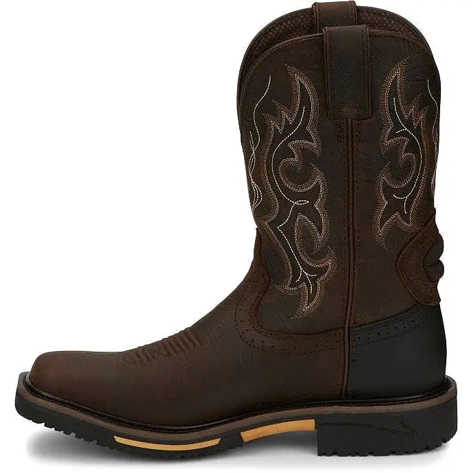 Justin Men's Joist 11 Waterproof Western Work Boot -Brown- SE4624