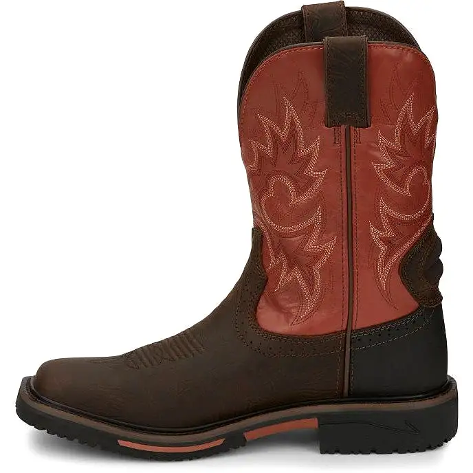 Justin Men's Joist 11 Waterproof Western Work Boot -Brown- SE4944