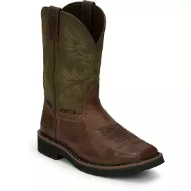 Justin Men's Keavan 11 ST Met Guard Western Work Boot -Brown- SE4570