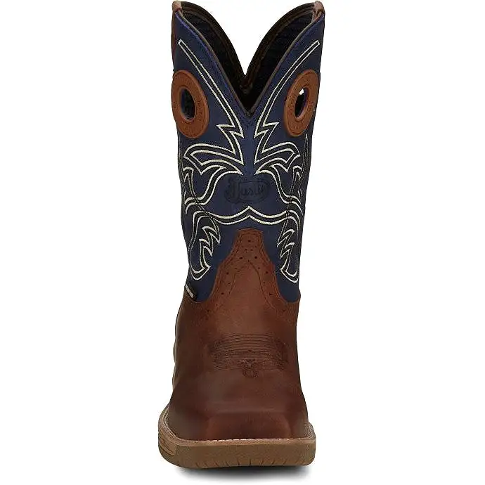 Justin Men's Nitread 11 Nano Composite Toe Western Work Boot -Blue- CR3202