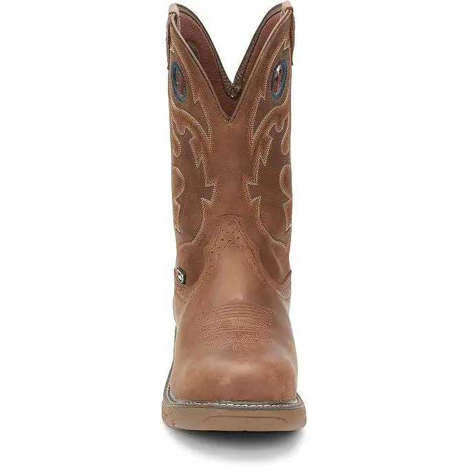 Justin Men's Rush 11 Nano CT Western Work Boot -Brown- SE4334