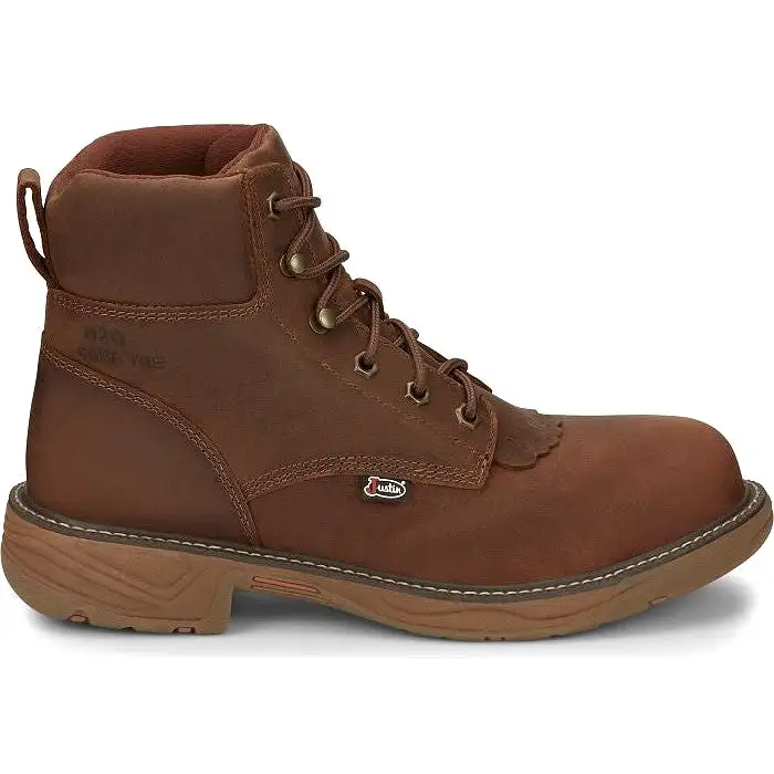 Justin Men's Rush 6 Nano CT wP Western Work Boot -Brown- SE466