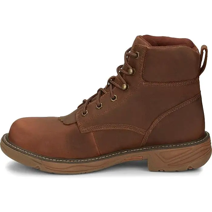 Justin Men's Rush 6 Nano CT wP Western Work Boot -Brown- SE466