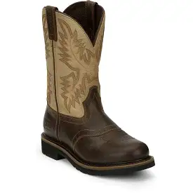 Justin Men's Superintendent 11 Western Work Boot -Brown- SE4660