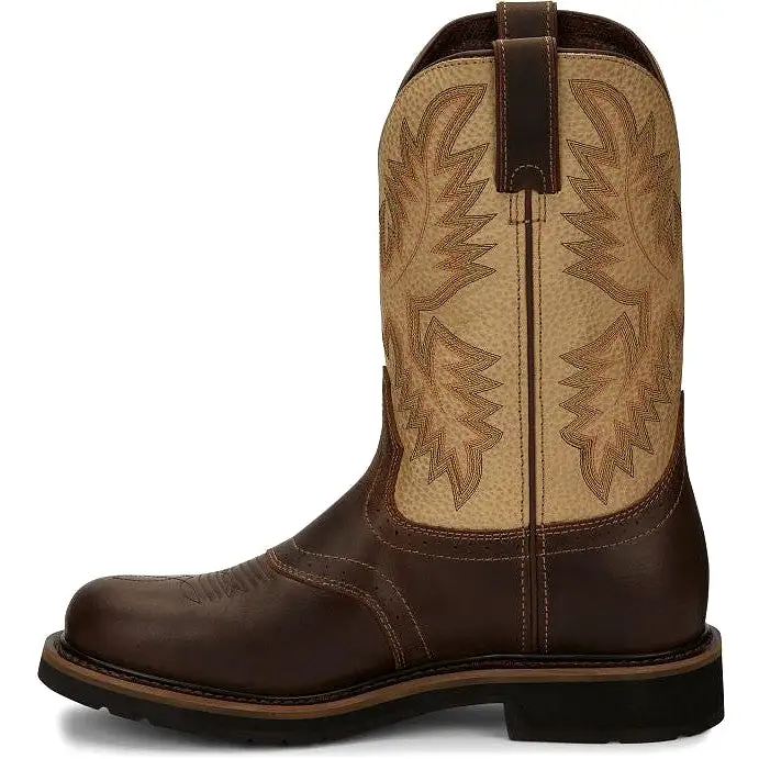 Justin Men's Superintendent 11 Western Work Boot -Brown- SE4660