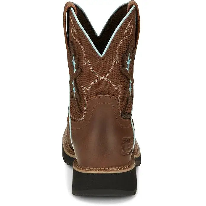 Justin Women's Chisel 8 Nano Comp Toe Western Work Boot -Brown- GY9960