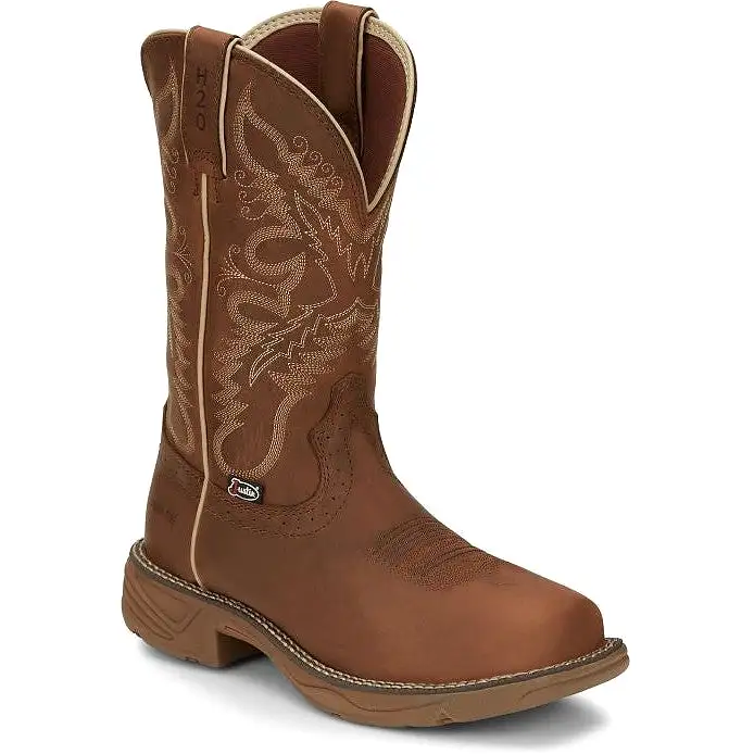 Justin Women's Rush 11 Nano CT WP Western Work Boot -Tan- SE4352