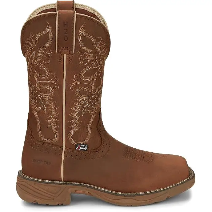 Justin Women's Rush 11 Nano CT WP Western Work Boot -Tan- SE4352