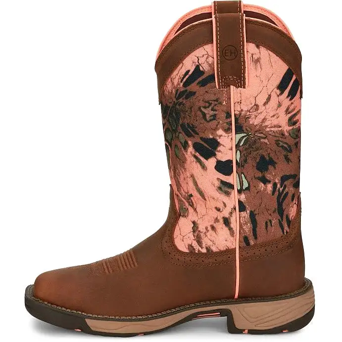 Justin Women's Rush 11 Waterproof Western Work Boot -Brown- SE4356