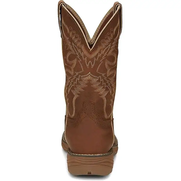 Justin Women's Rush 11 Waterproof Western Work Boot -Tan- SE4353