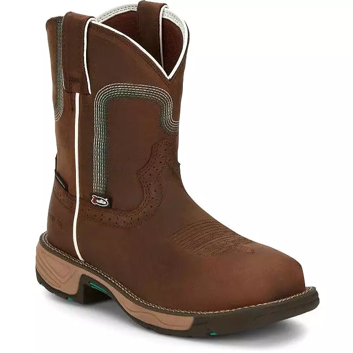 Justin Women's Rush 8 CT WP Western Work Boot -Brown- SE4360