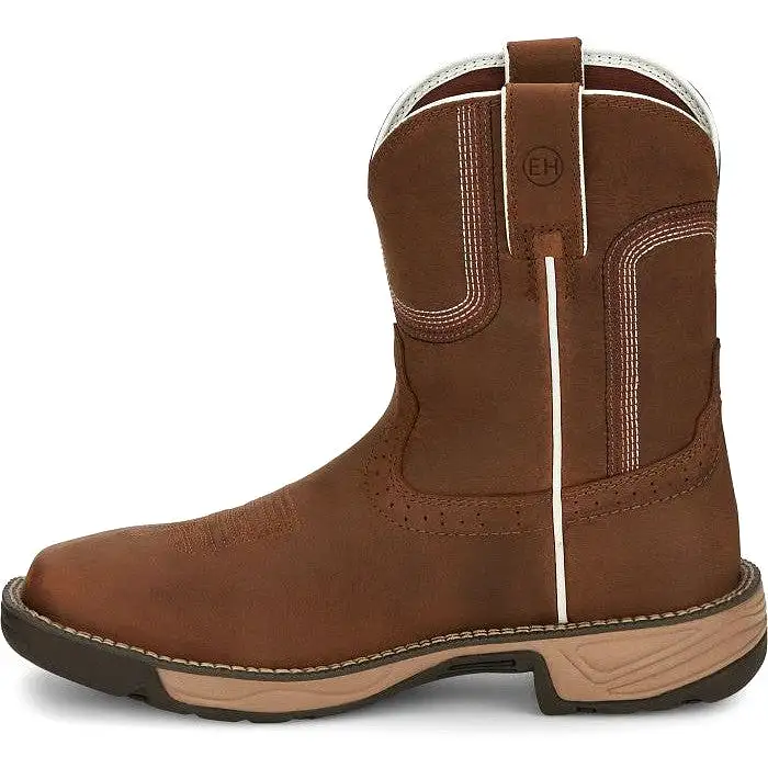 Justin Women's Rush 8 Waterproof Western Work Boot -Brown- SE4359