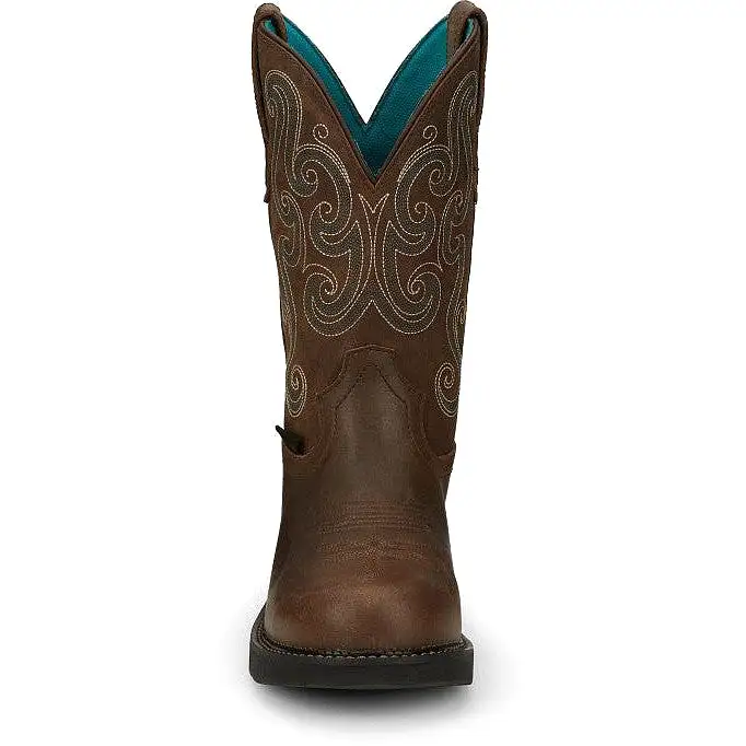 Justin Women's Tasha 11 ST WP Western Work Boot -Brown- GY9991