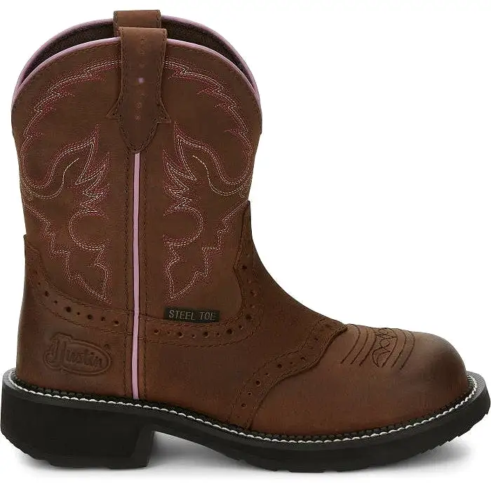 Justin Women's Wanette 8 ST Western Work Boot -Brown- GY9980