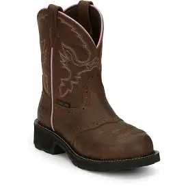 Justin Women's Wanette 8 ST Western Work Boot -Brown- GY9980