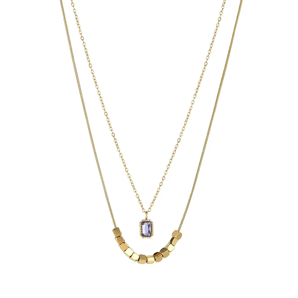 KNIGHT & DAY - Keilani Amethyst CZ Necklace