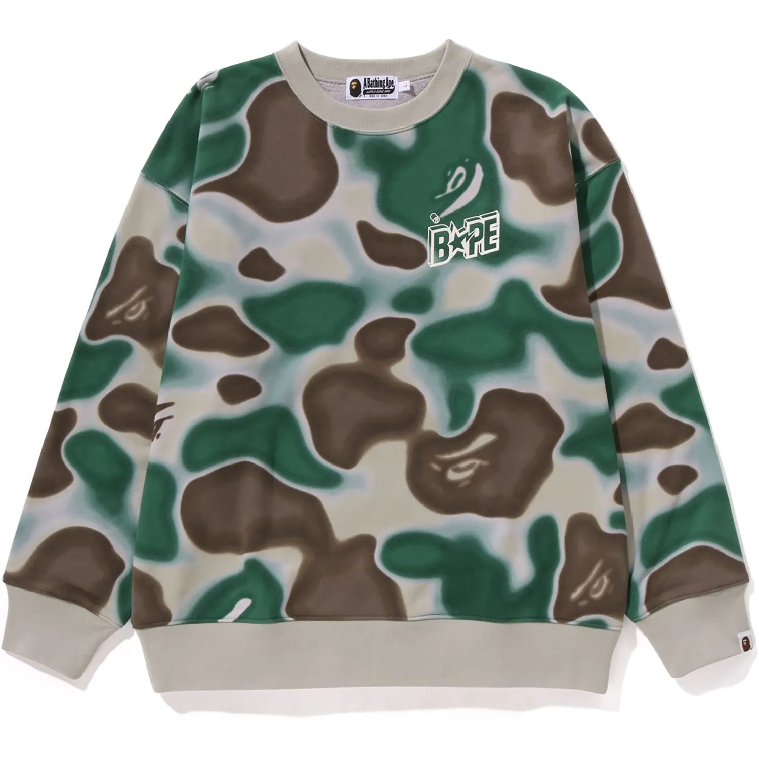 LIQUID CAMO BAPE STA RELAXED FIT CREWNECK SWEAT MENS