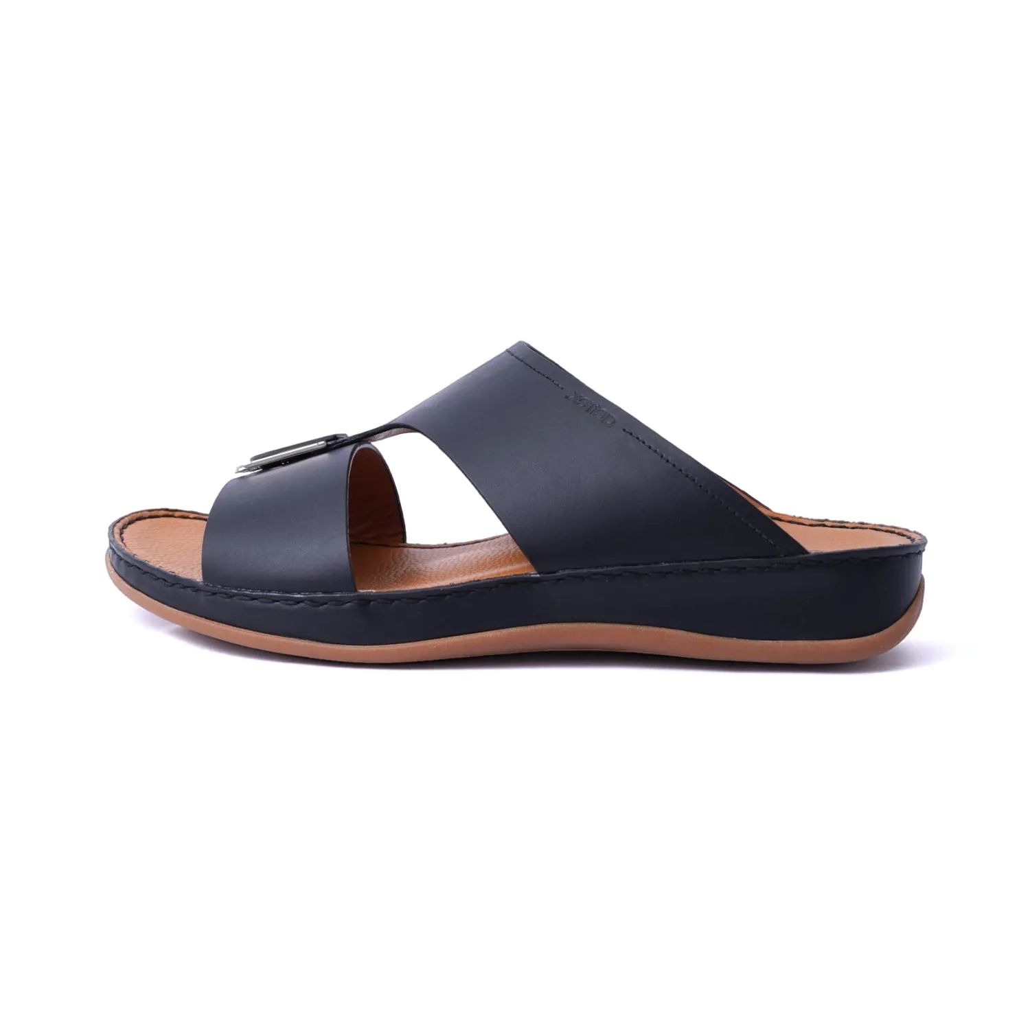 MATTE LEATHER SLIM ICONIC AETREX ARABIC SANDAL BLACK