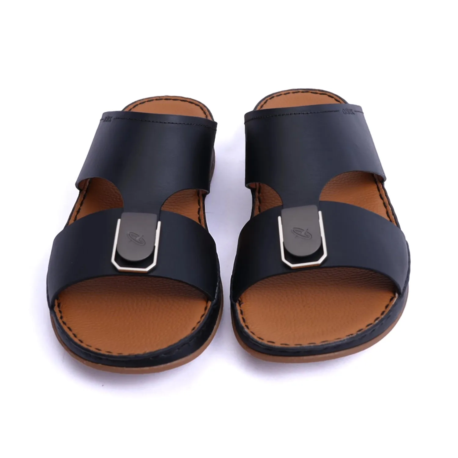 MATTE LEATHER SLIM ICONIC AETREX ARABIC SANDAL BLACK