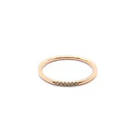 Six Stone Queenie 14k Rose Gold, Champagne Diamonds