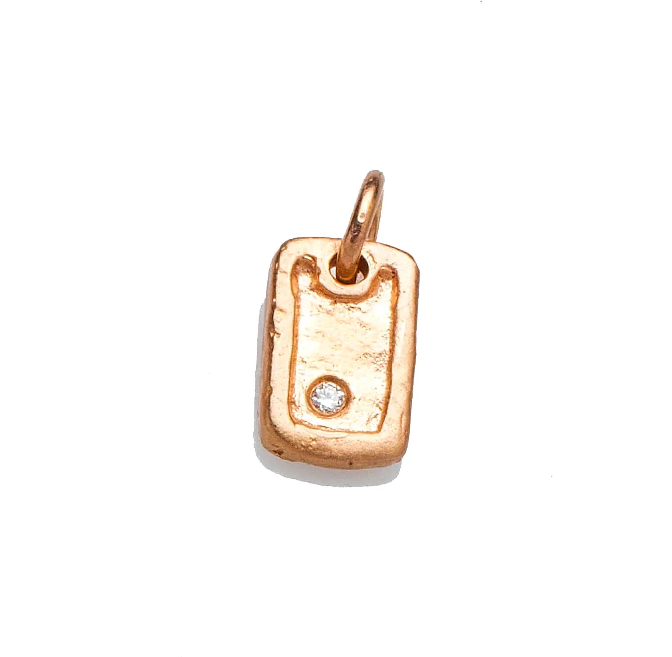 Solid Gold Dog Tag with Diamonds Signature Piece