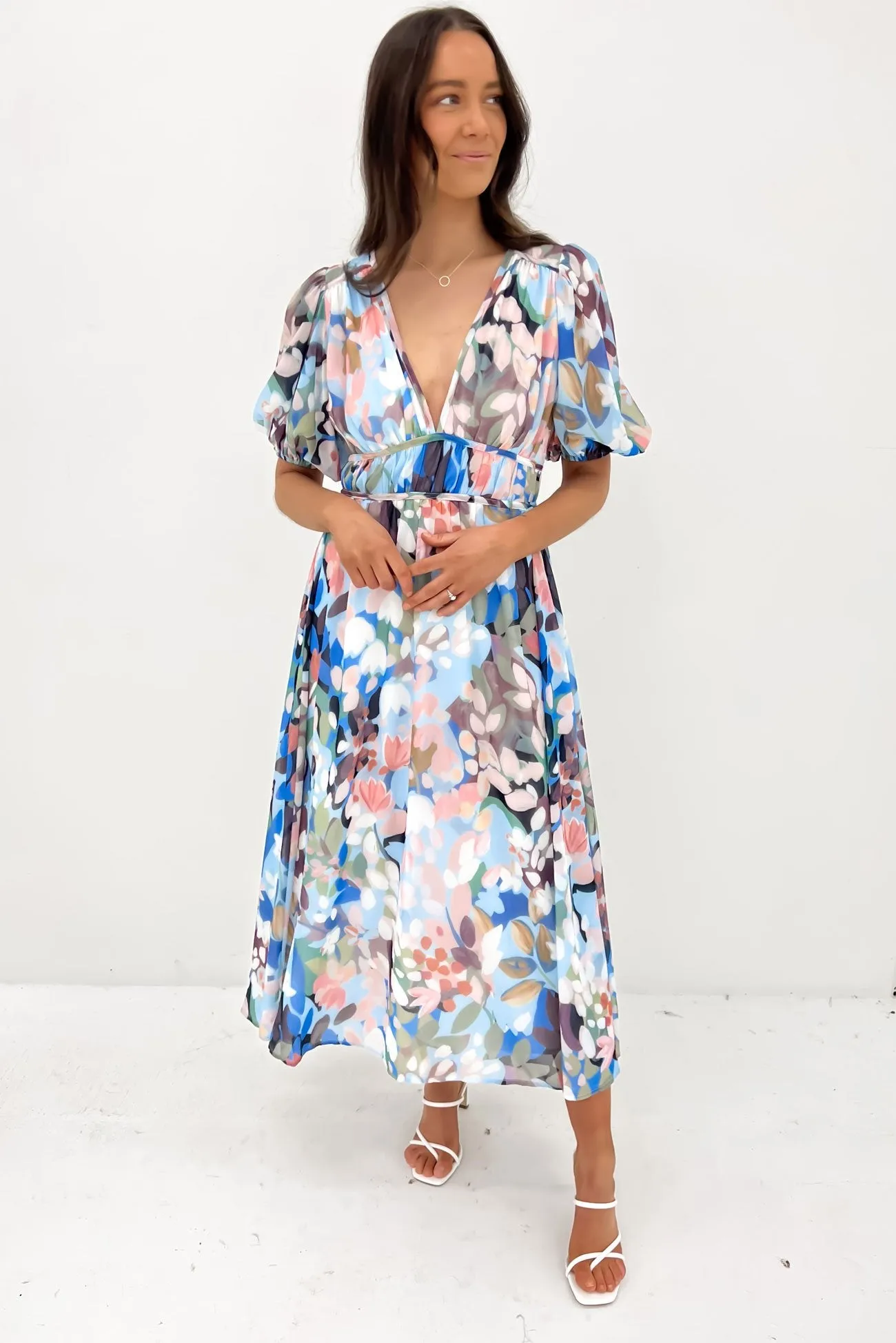 Tiara Maxi Dress Blue Multi